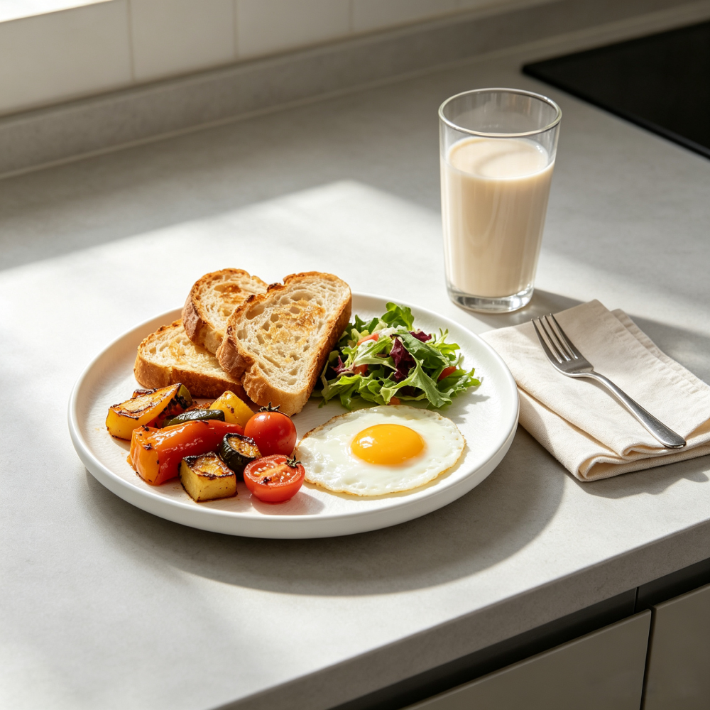 8-Inch White Ceramic Stone-Textured Pizza Plate