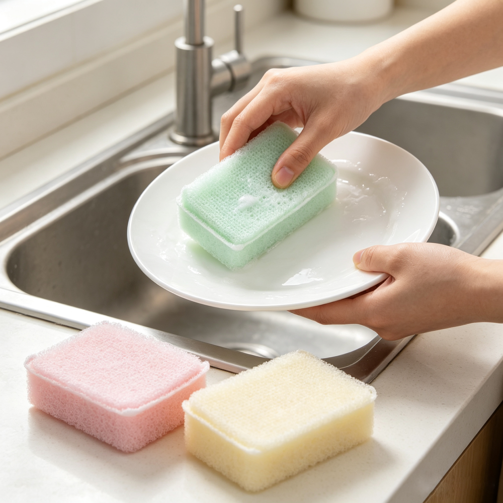 Heavy-Duty Diamond Mesh Cleaning Sponge Pack